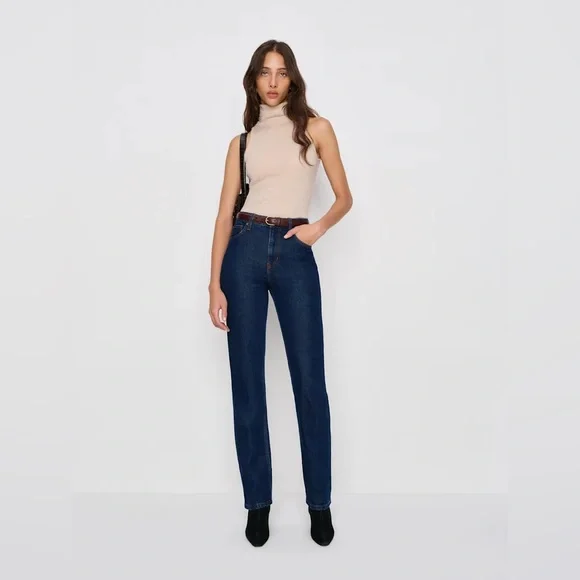 NWT Reformation Jax Stretch High Rise Straight Jeans‎ in Seneca in Size 30 - Picture 6 of 13